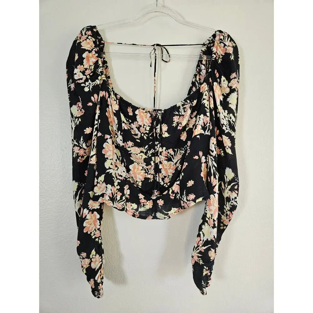 NWT Free People Hilary Printed Top, Size M